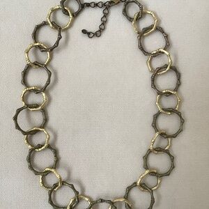 Michael Michaud “Bamboo” Bronze Necklace 16-18 inches
